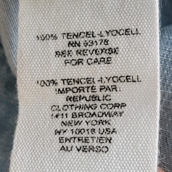 For The Republic Denim Sleeveless Top. Size SP - Picture 9 of 9